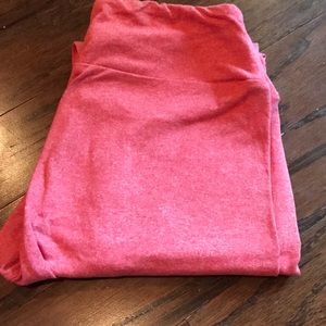 LuLaRoe legging OS heathered hot pink